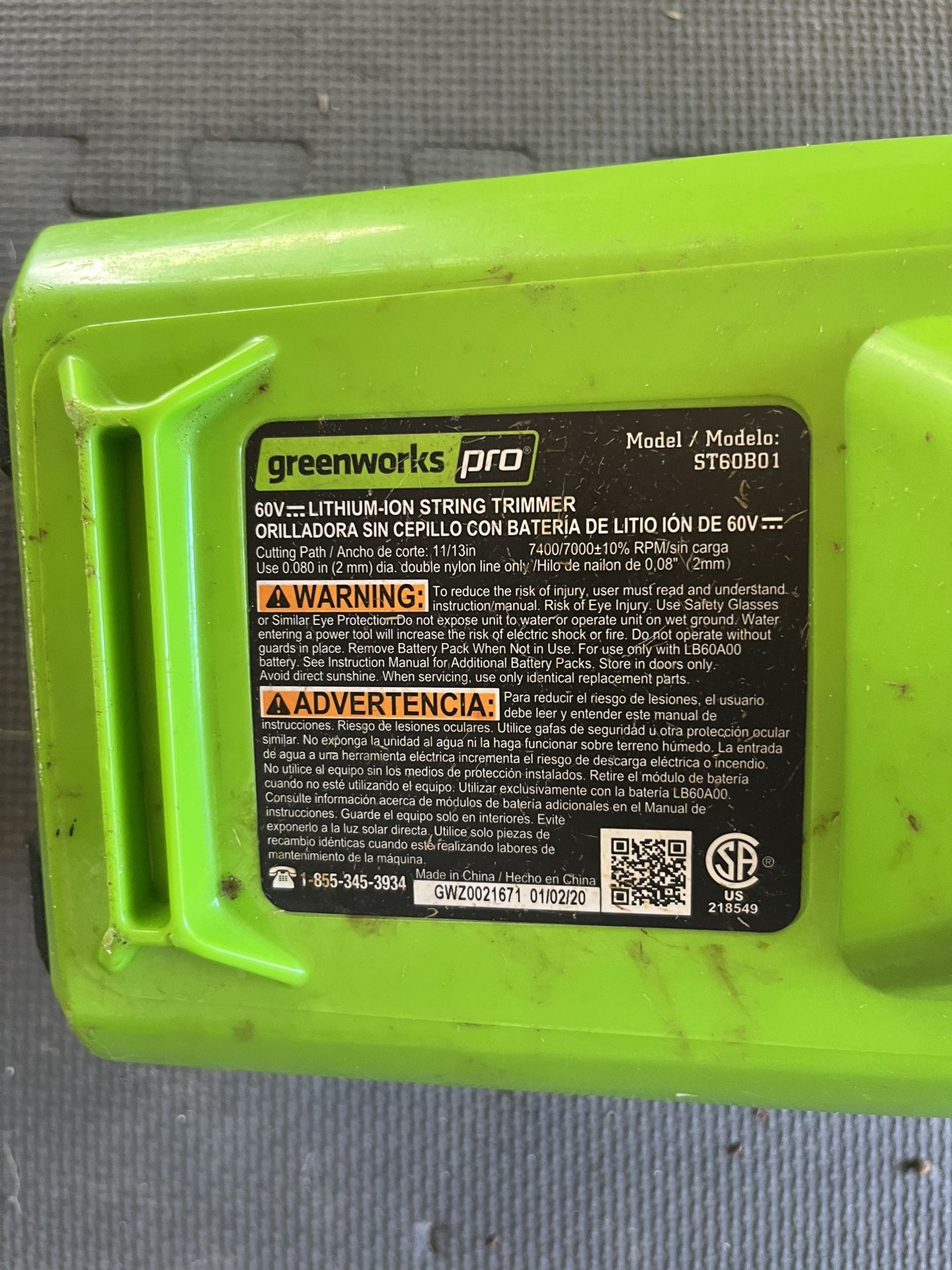 GREENWORKS battery Operated Weed Whip for Sale in Port Orchard, WA