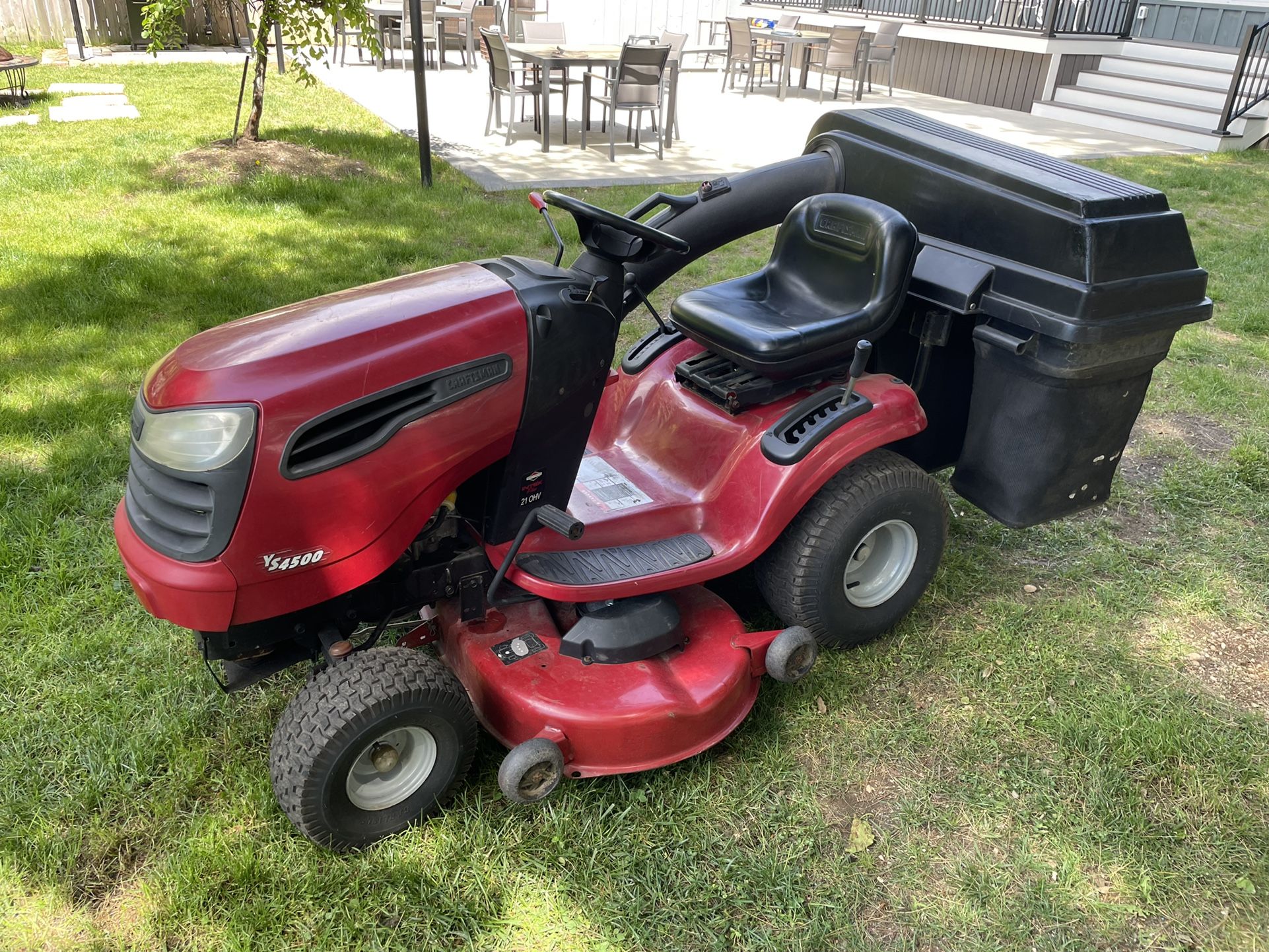 Craftsman YS4500 Lawn Tractor w/ Triple Bagger