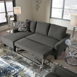 Jarreau Gray Sofa Chaise Sleeper

