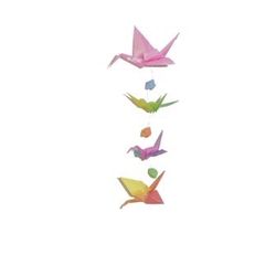 Glittering Origami Cranes With Wishing Stars