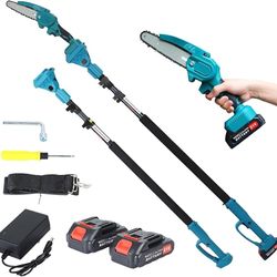 7 Foot Extendable  6 INCH POLESAW WITH 2 BATTERIES AND CHARGER  $75 FIRM 