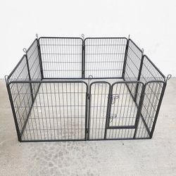 (Brand New) $100 Heavy Duty 8-Panel Dog Playpen, Each Panel 32” Tall X 32” Wide Pet Exercise Fence Crate Kennel Gate 