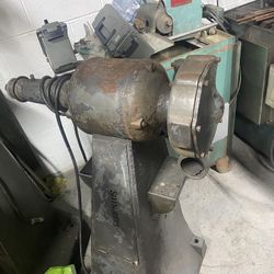 Two large pedestal grinders