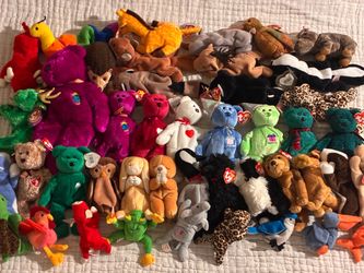Ty Beanie Babies Rare Plushies Lot