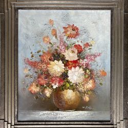 Flowers In A Vase Oil Painting 