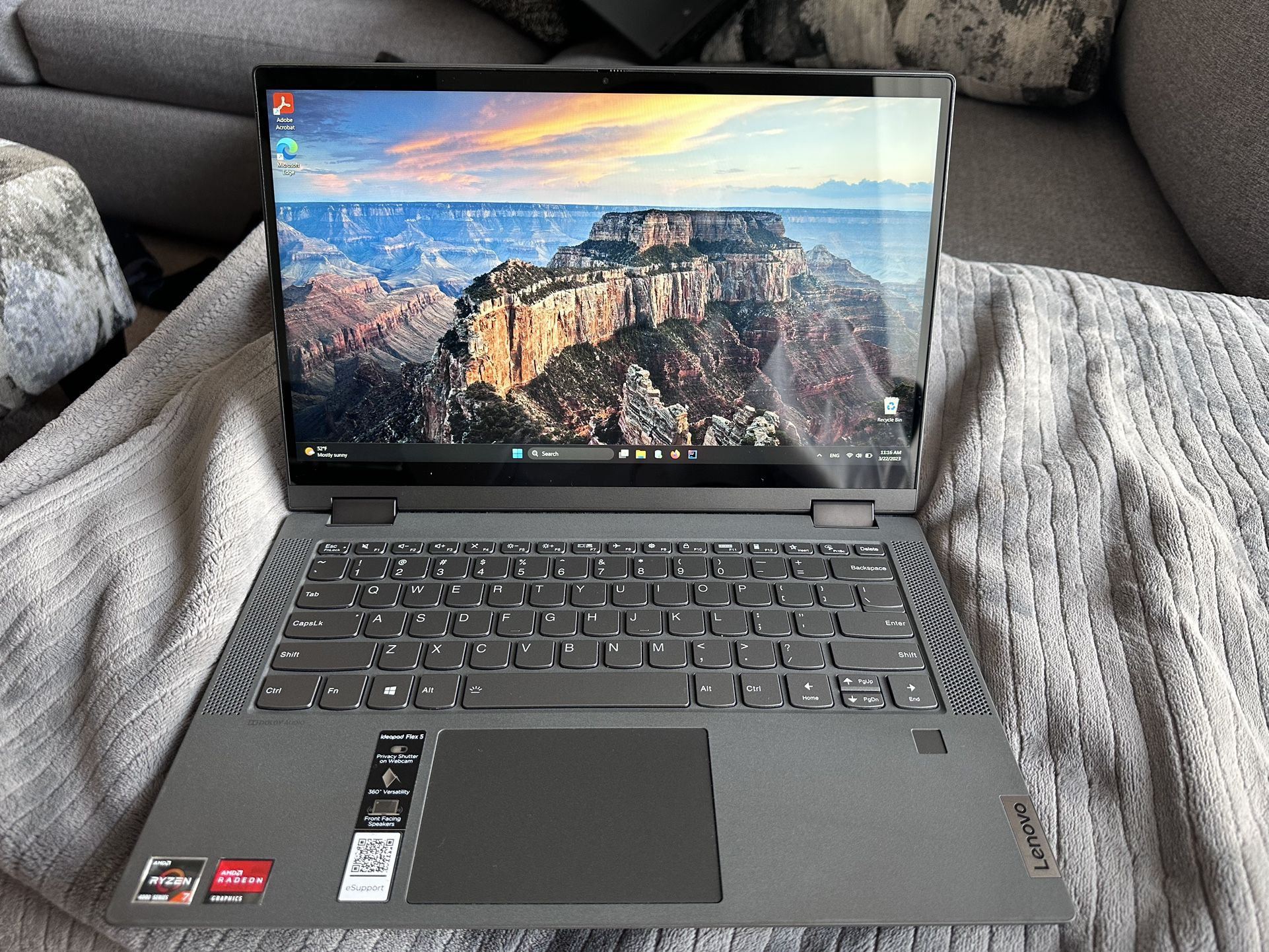 Dark Grey Lenovo Ideapad Flex 5 Laptop