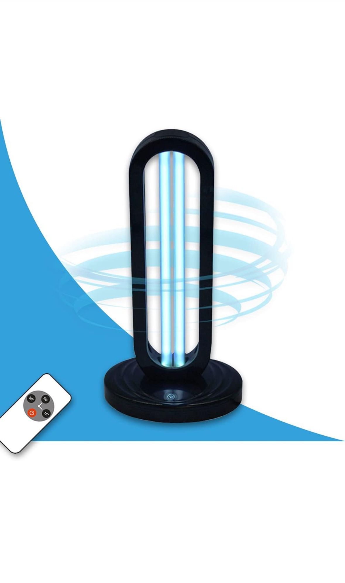 UVILIZER Tower - UV Light Sanitizer & Ultraviolet Lamp w/Remote Control