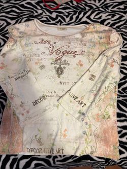 2000s whimsical gems quarter sleeve shirt