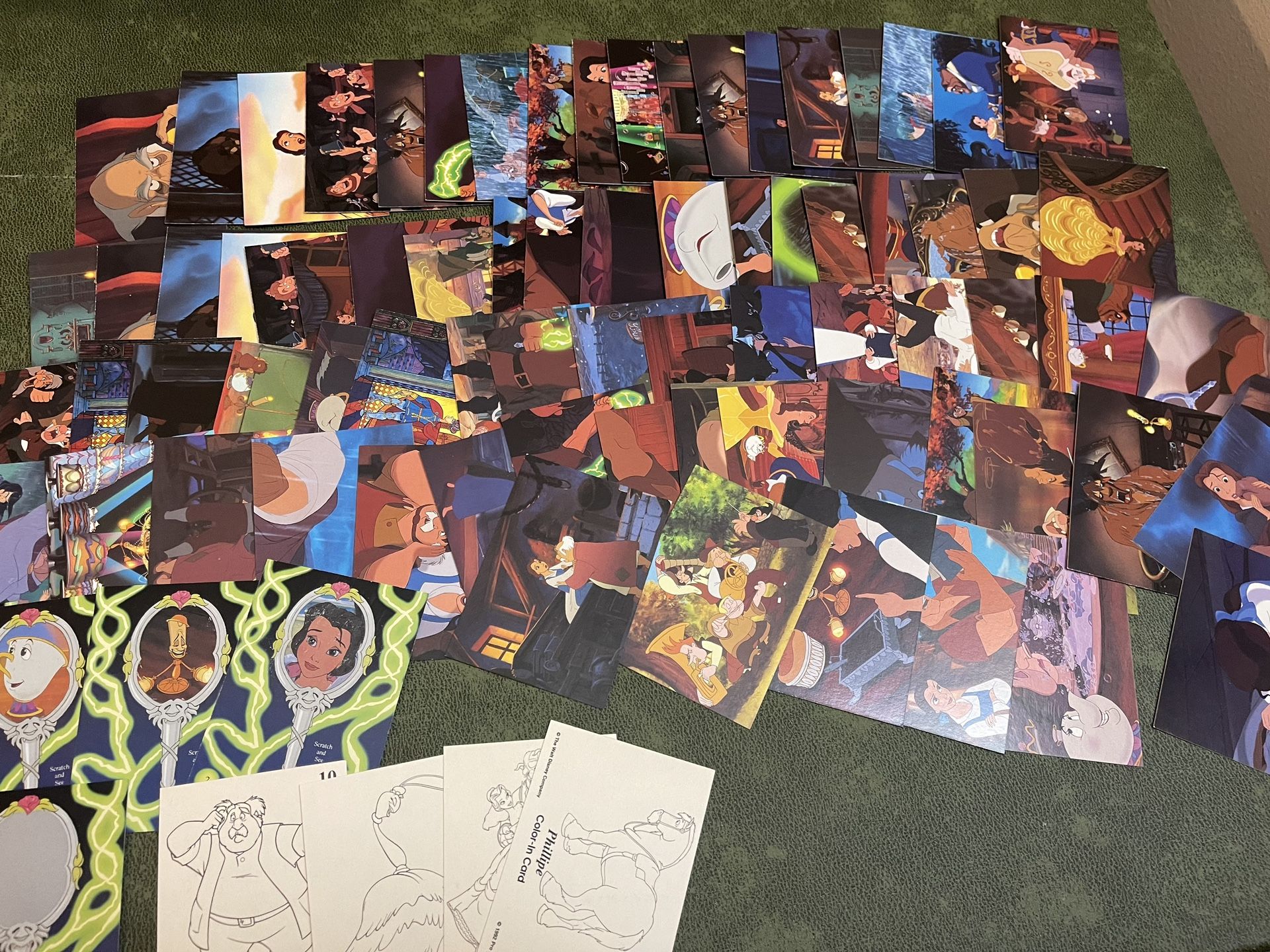 Lot Of 80 proset beauty and the beast cards w/ inserts