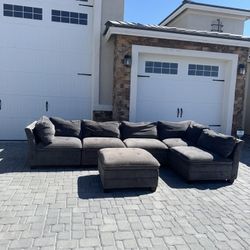 Grey 6 Piece Modular Sectional 