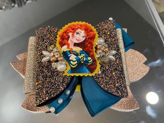 Merida Disney Princess Hair Bow Moño Para Niñas