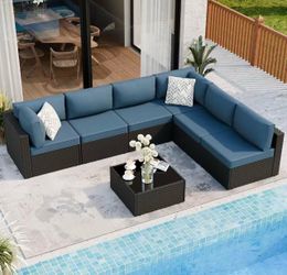 ❤️‍🔥 7 Piece Outdoor Patio Furniture Set,