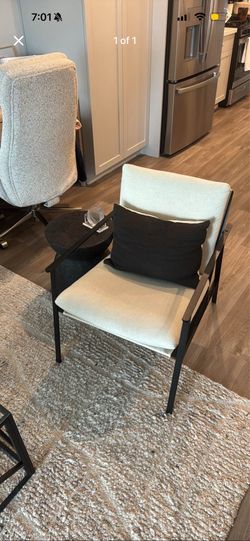 Modern Metal Frame Accent Chair