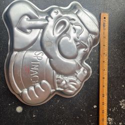 Vintage 1980 Wilton Popeye the Sailor Man Aluminum Cake Pan Baking Mold #(contact info removed)