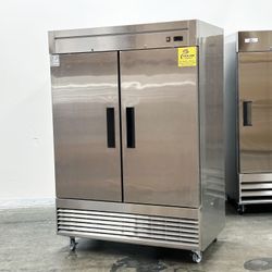 NSF Reach In Two Door Refrigerator SS interior C55R

