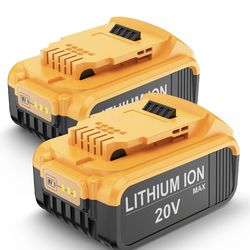 2Pack DCB204 6.0Ah Batteries Replacement for Dewalt 20V