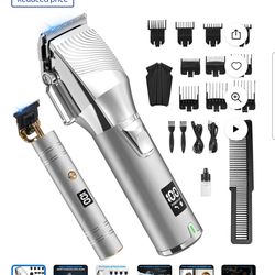 Hair Clippers,Cordless Beard Trimmer for Men,LCD Display Hair Clippers and Trimmer Sets, Haircut Beauty Kit for Men