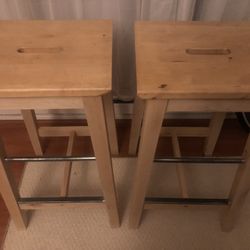 Ikea Nilsolle Counter Height stools birch 24 in Height for Sale in
