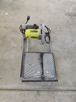 Ryobi 7 Inch Overhead Rail Wet Tile Saw - Sliding Table