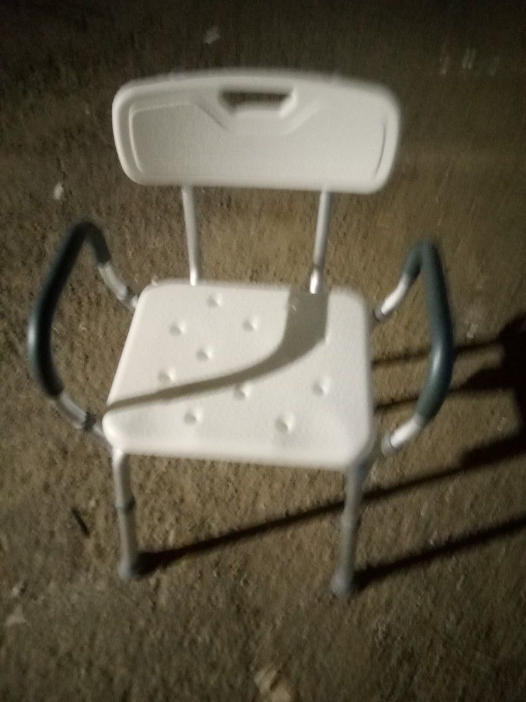 Shower Seat With Arm Rest New
