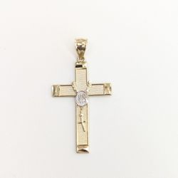 10kt Real Gold Cross Pendant 