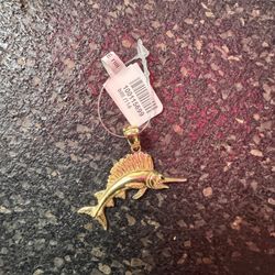 14k Marlin Charm 