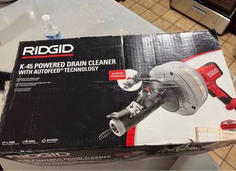ridgid k 45 powered drain cleaner with autofeed technology