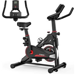Assembled New Portable Exercise Bike w/ Adjustable Resistance and Monitor