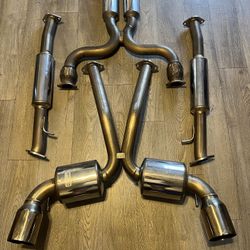 370z G37 Ark Design Exhaust Nissan Infiniti Q50 Nismo Motordyne HKS True Dual Z34