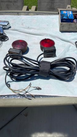 Vintage Magnetic Towing Trailor Lights