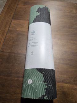 Gaiam Premium Yoga Mat - Luminary Green (6mm): Non-Slip PVC, Tree Pattern