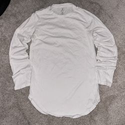 H&M Long Fit Long Sleeve Shirt – White – XS