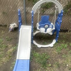 Kids Swing And Slide Set 