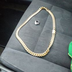 Cuban Link And Ring Size 8