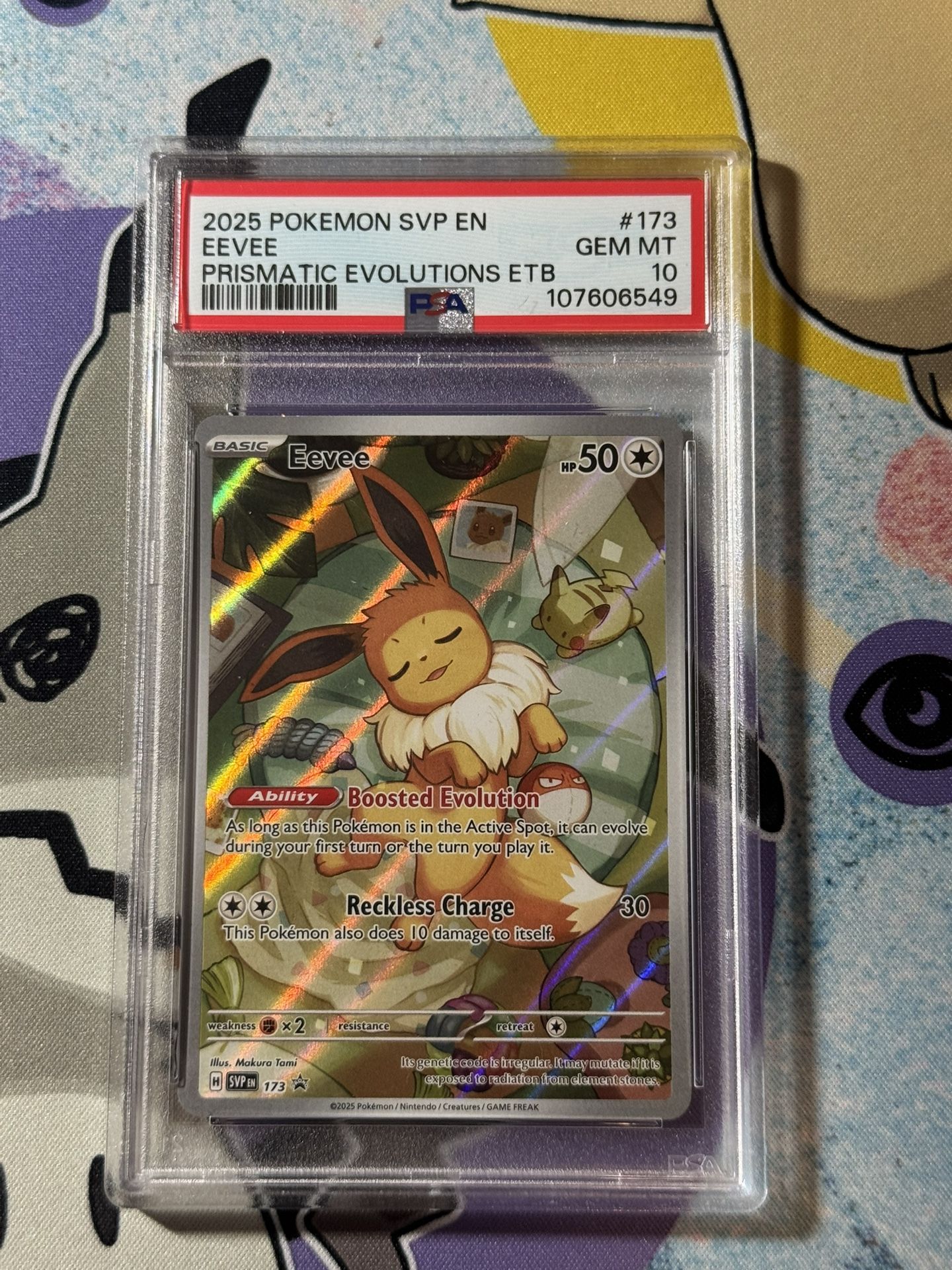 2025 POKEMON SVP EN-SV BLACK STAR PROMO #173 EEVEE PSA 10