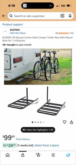 Bicycle carrier rack