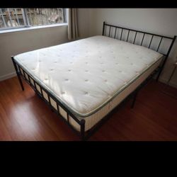 Sleepy's Willow Firm Mattress (Queen Size) 10'' thick and the Metal Frame
