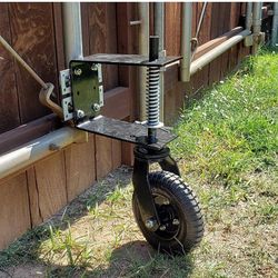 Stark USA 8" Gate Wheel Wood Chainlink Flat-Free Tire for Outdoor Wooden Gates or Fence Gate Caster Wheel 200lb Capacity 360° Rotation Spring-Loaded 4