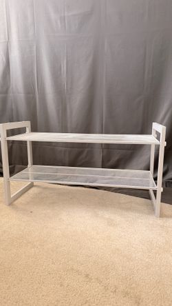 $10 WHITE SHOE RACK