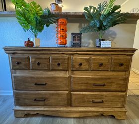 REFINISHED VINTAGE DRESSER | WARM WALNUT STAIN