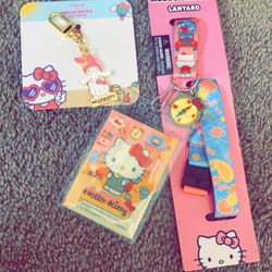 Hello Kitty Lanyard And Keychain