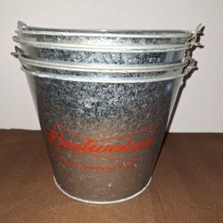 Metal Buckets Budweiser (4 Available)