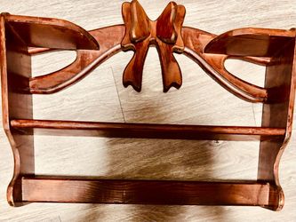 vintage-style wooden wall shelf