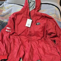 Brand New Georgia Bulldogs Windbreaker Jacket 
