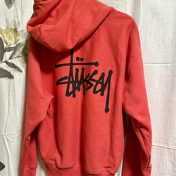 Cool Stussy red hoodie