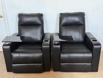 Faux Leather Power Reclining Movie Theatre Chair