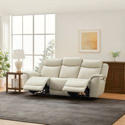Sanders Leather Power Reclining Sofa with Power Headrests $699.99
