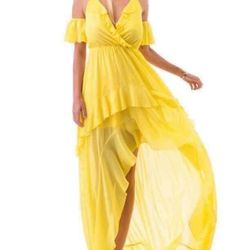 S m L yellow dress available