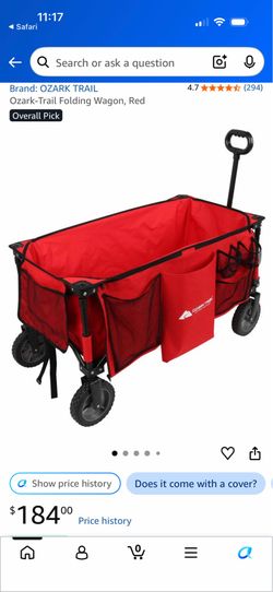 Ozark Trail Folding Wagon, Red