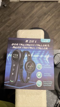 2-in-1 Dog Training Collar & Bark Control Collar with Remote — New
